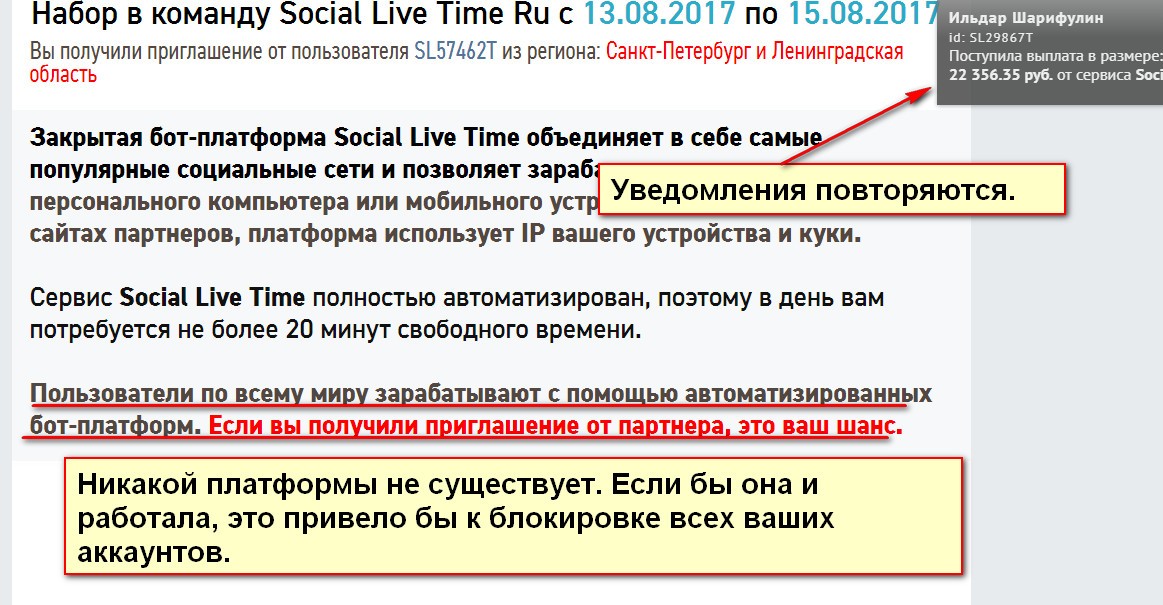 Social Live Time, сервис Social Live Time, закрытая бот-платформа Social Live Time