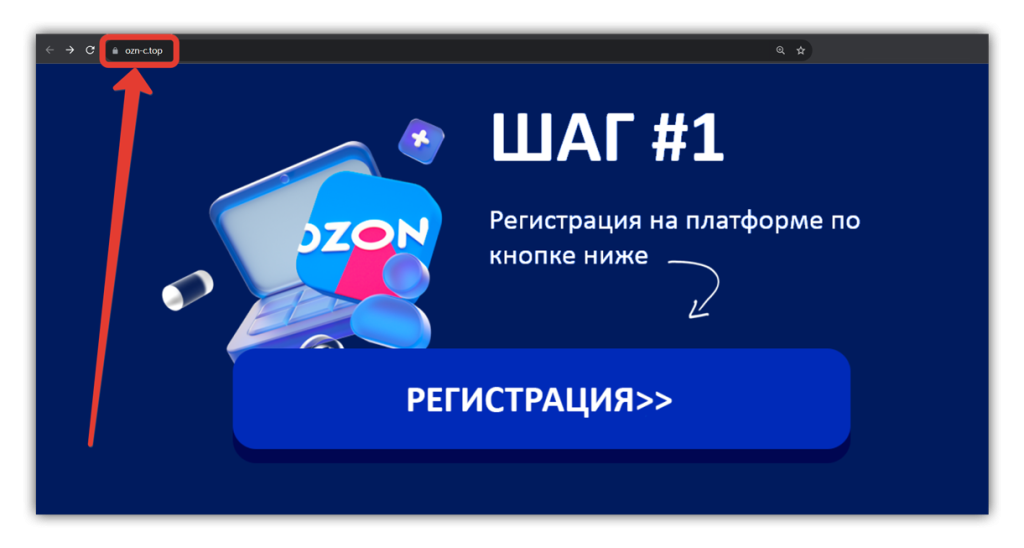Платформа Ozon расположена на неофициальном сайте маркетплейса.